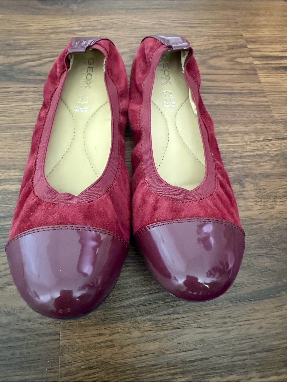 Geox Kids Burgundy Slip-On Ballet Flats